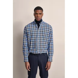 Bugatti Langarmhemd kariert Blau M