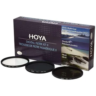 Hoya Digital Filter Kit (43mm) inklusiv Cirkular Polfilter/ND-Filter (NDx8)/HMC-C, UV-Filter), YKITDG043 schwarz