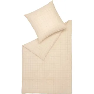 MUSTERRING Renforcé Bettwäsche GRID Petrol 135 x 200 cm - Petrol