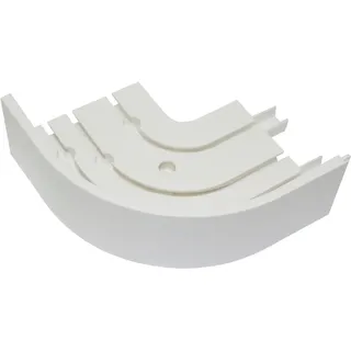 GARDINIA Vorhangschiene »Rundbogen P2Ü« mit Bohren, Kunststoff, vorgebohrt für Deckenmontage, weiß