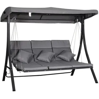 Outsunny Hollywoodschaukel Grau 3-Sitzer