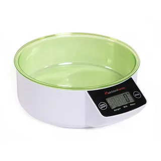 Melchioni Family Digitale Küchenwaage Smarty 5 kg Kapazität, mit App-Steuerung, weiß weiß 20x25x25cm
