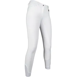 HKM Erwachsene REIT-Limoni PAM Horse-3/4 Alos Besatz Hose, Weiß, 44