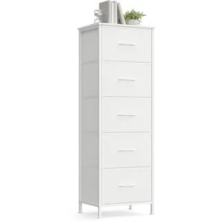 Songmics Sideboard 5 Schubladen Wolkenweiß / Schneeweiß