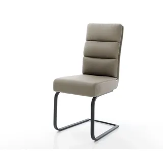 DeLife Freischwinger Pela-Flex Leder grau