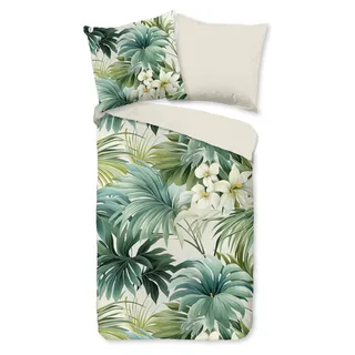 Bettbezug Pure 135x200 + 1* 80x80 cm - 100 % Polyester - Virna - Grün