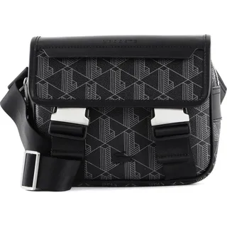 LACOSTE Umhängetasche Schultertasche The Blend Messenger Bag Allover Monogram Noir Gris schwarz - Schwarz