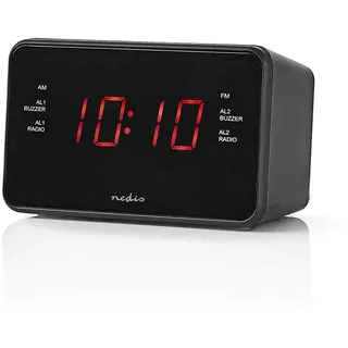 Nedis Digital-Wecker-Radio schwarz