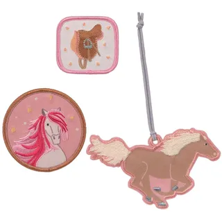 Lässig School Patches-Set Horse Pink