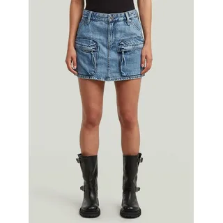 G-Star für Damen. D27703-D536-H550 Mini-Cargo-Rock blau 30 Lässig, Baumwolle, Denim