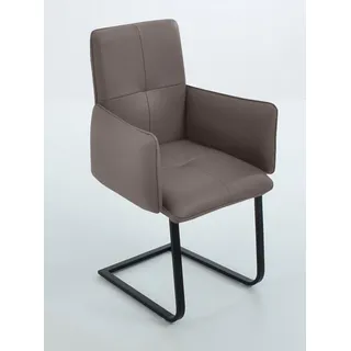 K+W Komfort & Wohnen Freischwinger »6502« () Freischwinger mit Armlehnen, Flachstahlkufe in schwarz, grau