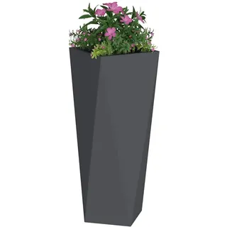 vidaXL Pflanzkübel 2 STK. Anthrazit 30 x 30 x 75 cm Stahl