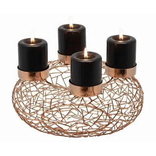 Edzard Adventskranz Milano, Edelstahl, Durchmesser 34 cm,