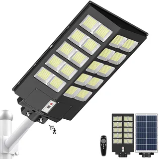 Lenlun Solarlampen für außen mit Bewegungsmelder, 1000W 100000LM IP65 Wasserdicht LED Solar Solarlampen, Dämmerungs- bis Morgengrauen für Terrasse, Parkplatz, Garten