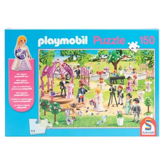 Schmidt Spiele PLAYMOBIL Hochzeit, 150 Teile, Kinderpuzzle, Kinder Puzzle, Steckpuzzle, 56271