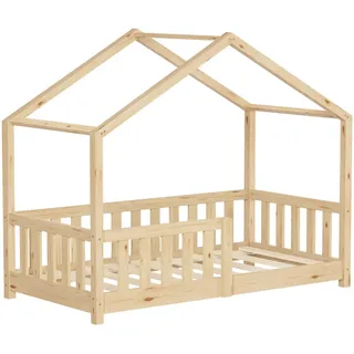 ML-Design Hausbett 70 x 140 cm Kiefer naturbelassen beige