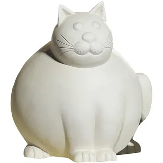 Gilde Dekofigur Katze 'Molli' - Deko Wohnzimmer - Geschenk Katzenliebhaber - Farbe: Creme matt - Höhe 29 cm