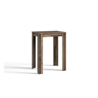 byLIVING Bartisch NELE/Old Wood-Optik dunkel-braun/hoher Esstisch/Stehtisch im Industrial-Look/Thekentisch/Küchentisch / 80 x 60, H 104 cm, in verschiedenen Farben,