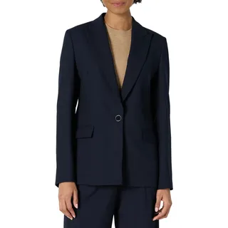 Amazon Essentials Damen Einreihiger Gewebter Blazer, Normale Passform, Marineblau, 46