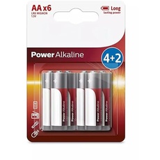 AA/LR6 Alkaline Batterie, 6 Stück, für Geräte mit hohem Stromverbrauch