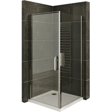 i-flair Duschkabine NICOLE mit Fronteinstieg 80x85 cm - Tür: 80 cm Eckduschkabine aus 8mm durchsichtigem Nano ESG Sicherheitsglas - LINKS UND RECHTS MONTIERBAR! - DK668