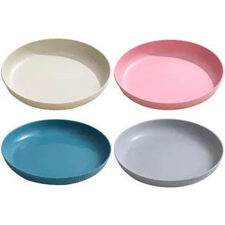 ZSYSD Teller Mehrweg Speiseteller Camping Teller Tief Runder Speiseteller Set Camping Tellers Partyteller Picknick Tellers Wiederverwendbar Campings Geschirr 23cm für Party Zuhause Reise