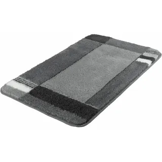 Badematte KLEINE WOLKE "Padova" Gr. 3, grau (anthrazit), H:20mm, Kunstfaser, Badematten, Badematte, Badteppich, modernes Design, mit Bordüre, Kundenliebling