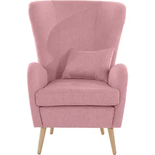 Home Affaire Sallito Mikrofaser 76 x 85 x 109 cm rosa inkl. Hocker