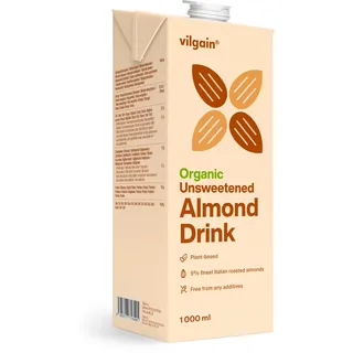 Vilgain Mandel drink BIO – Pflanzliches Getränk Milch aus gerösteten Bio-Mandeln | Ohne Zusatzstoffe, vegan & laktosefrei | Perfekt für Kaffee, Müsli & Smoothies