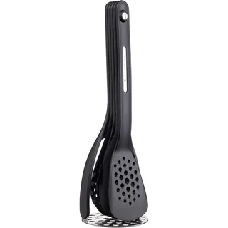 Master Class MasterClass Smart Space Nesting Magnetic Plastic / Silicone Kitchen Utensil Set, 9 x 9 x 30 cm (3.5" x 3.5" x 12") - Schwarz (5 Teile)