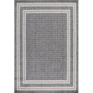 Aruba Meydan teppich indoor/outdoor flachgewebt rechteckig 140x200cm jute grau - Grau