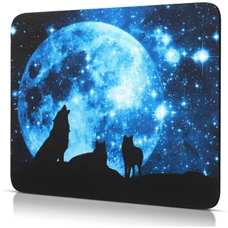 CHUQING Mauspad Klein Mousepad mit Motiv rutschfest 24 x 20 cm Anti-Rutsch Mouse pad Wolf Design