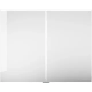 burgbad Eqio Spiegelschrank mit LED-Aufsatzleuchte und Waschtischbeleuchtung, 2-türig, 1000x800x170mm, SPGT100F6582, Korpus: Weiß Matt