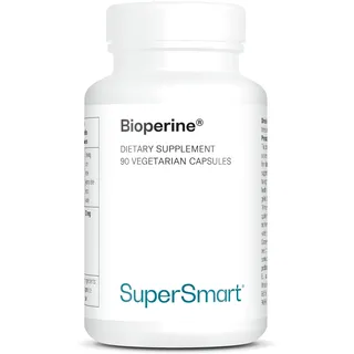 Bioperine - Schwarzer Pfeffer Extrakt (Piper Nigrum) Standardisiert auf 95 % Piperin - Vegan - SuperSmart