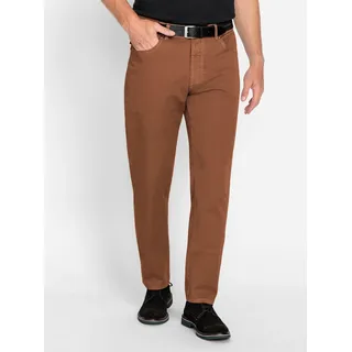 5-Pocket-Hose CLASSIC, Herren, Gr. 60, Normalgrößen, braun (cognac), 97% Baumwolle, 3% Elasthan, unifarben, lang, Hosen 5-Pocket-Hose