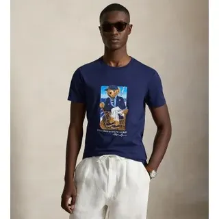Polo Ralph Lauren für Herren. 710B21964001 Polo Bear Custom Slim Fit T-Shirt (M), Lässig, Baumwolle, Kurzarm, Marine
