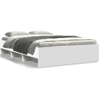 Langlebige Bettgestell Weiß 120x200 cm Holzwerkstoff Gästebett mit Lattenrost Möbel9284776 - Weiß