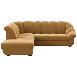 Welnova Ecksofa , Senfgelb , Kunststoff , Ottomane links, L-Form , 260x222 cm , Bettkasten erhältlich, Stoffauswahl, seitenverkehrt erhältlich, Bettfunktion erhältlich, Rücken echt, Armteil links , Wohnzimmer, Sofas & Couches, Wohnlandschaften, Ecksofas mit Schlaffunktion