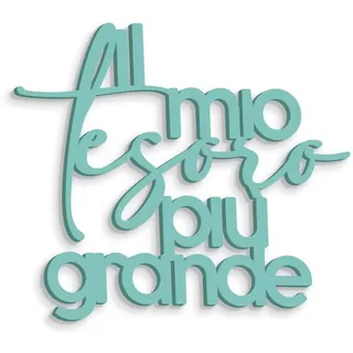 Declea Schriftzug aus Holz zum Aufhängen an Meinen größten Schatz aus Holz zum Aufhängen - Wandschrift Muttertag - Wohnkultur Geschenkidee für Mama