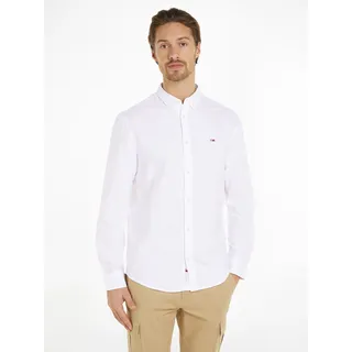 Tommy Jeans Langarmhemd »TJM ENTRY REG OXFORD SHIRT«, mit Logoprägung TOMMY JEANS white