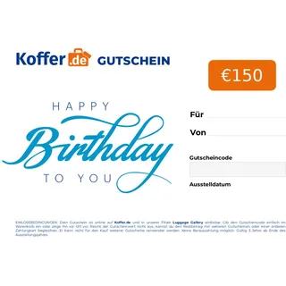 Geschenkgutschein Happy Birthday