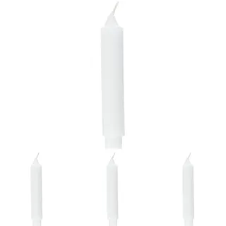 Rayher Lampionkerze, weiß, mit Glockenspitze, Länge 10 cm, 1,7 mm ø, Beutel 4 Stück, Laternenkerzen, Minikerzen, Kerzenrohling, Kerzen zum Verzieren und Basteln, 3119300 (Packung mit 4)