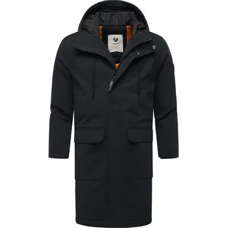 Wintermantel RAGWEAR "Wintermantel Mr Them Long", Herren, Gr. M, schwarz (schwarz25), Obermaterial: 100% Polyester PES.  Obermaterial: Futter: 100% Polyester PES. 100% Polyester PES., Mäntel Wintermantel