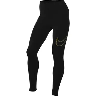 Nike Damen Hose W NSW Pe Shine Hr Tght, Black, FB8766-010, M