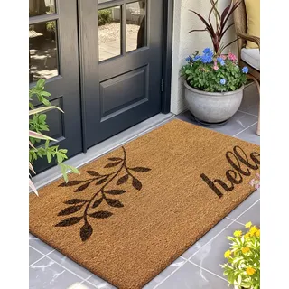 COLOR&GEOMETRY Premium Fußmatte Outdoor Hochwertige Fußmatten für Eingangsbereich, extrem rutschfeste & wasserfeste Fußmatte Outdoor ideal für Terrasse, Balkon und Haustür, 60x90cm, Braun