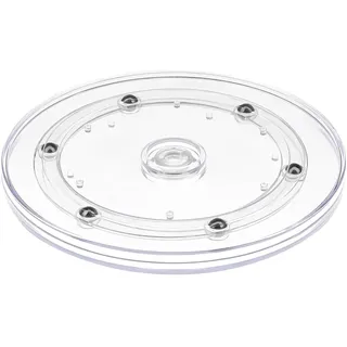 Kepfire 15 cm Acryl Lazy Susan Drehteller Kunststoff Lager Drehbarer Vorratsschrank Drehlager Durchsichtig für Küchen Organizer Kuchen Gewürzregal