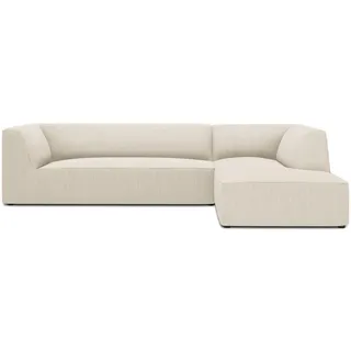 Micadoni Ecksofa rechts Ruby aus Cord leichtes beige 4 Sitzplätze , Creme , Textil , L-Form , 273x180 cm , Hergestellt in Europa, Oeko-Tex® , Wohnzimmer, Sofas & Couches, Wohnlandschaften, Ecksofas