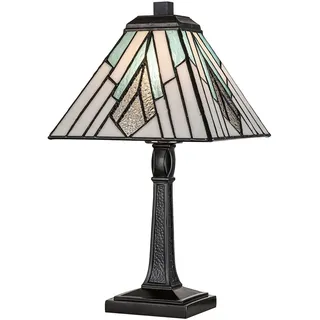 Licht-Erlebnisse Tiffany Tischleuchte Florence Buntglas Metall 35 cm E27