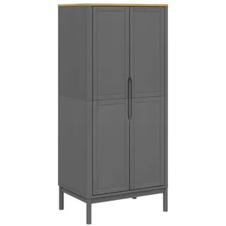 vidaXL Kleiderschrank floro Grau 77x53x171 cm Massivholz Kiefer