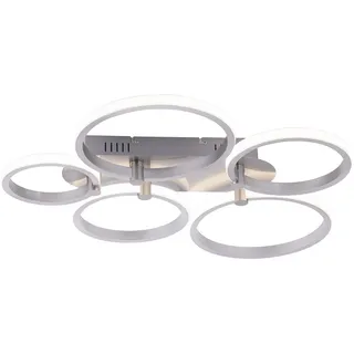 LeuchtenDirekt 12112-55 JOHANNA Deckenleuchte, stahl 2xLED 11,5W, 2xLED 9W,1xLED 7W 3000K Innenleuchte, IP20 Silber
